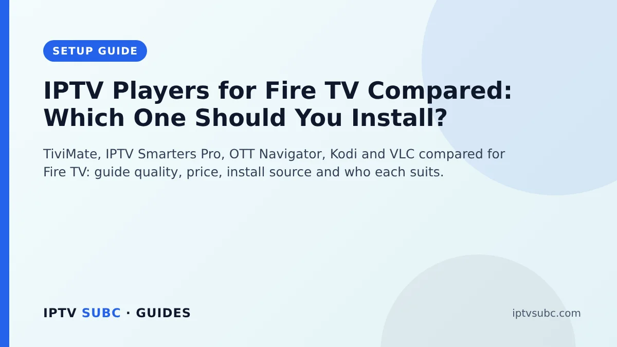IPTV Players for Fire TV Compared: Which One Should You Install?